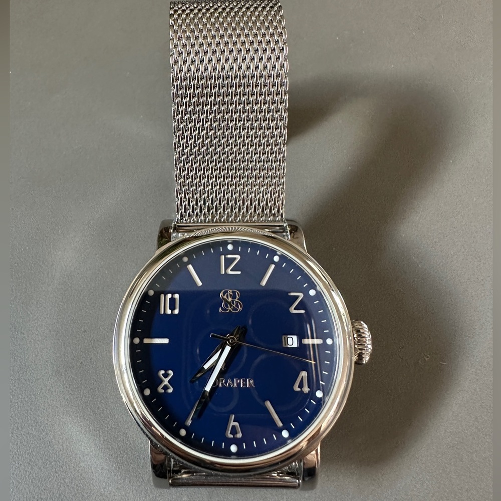 Smith & Bradley Draper automatic watch - blue face